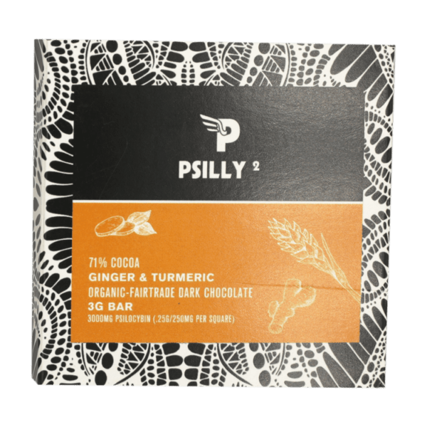 Psilly - Dark Chocolate Bar - Ginger & Turmeric | Psychedelic Canada