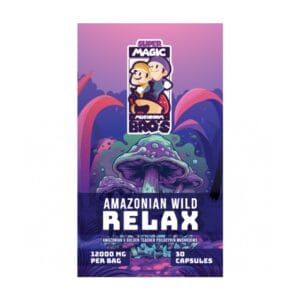Super Magic Mushroom Bro’s - Amazonian Wild RELAX - 400MG Capsules | Psychedelic Canada